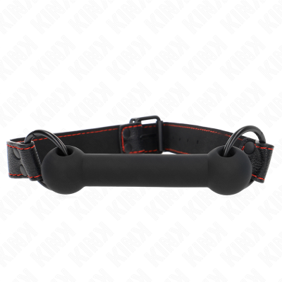 Kink Bone Gag, Leatherette Strap, Black, 41-57cm - image 1