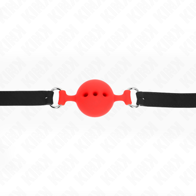 Kink Full Silicone Ball Gag, Size M, 4.5cm, Red - image 4