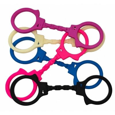 DIVERTY SEX Diablo Picante - Silicone Handcuffs Fuchsia - image 2