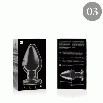 Model 3 Anal Plug Borosilicate Glass Transparent 11 cm -o- 5 cm - image 4