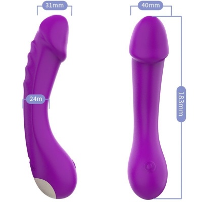 Armony G-Spot Dildo Vibrator Silicone Purple - image 3