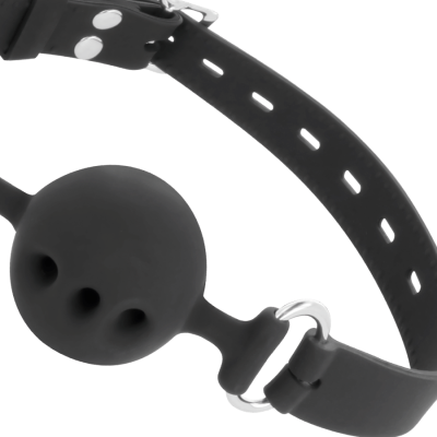 Darkness Black Breathable Silicone Gag - image 3