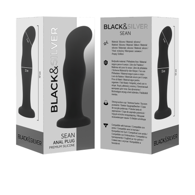 Black&silver - Sean Plug Anal Premium Silicone Black - image 5