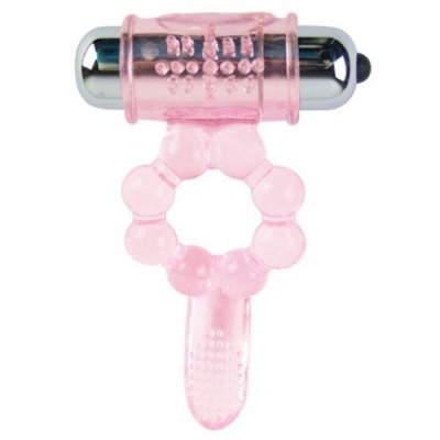 Baile - Silicone Ring 10 Tongue Rhythms With Pink Vibration - image 3