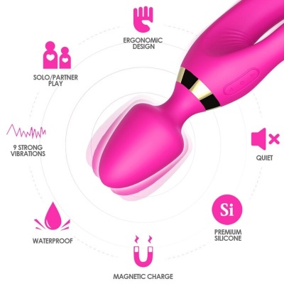 Armony Rabbit Massager Vibrator Fuchsia - image 3