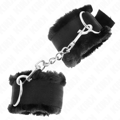 Kink Furry Lined Wrist Restraints Black 17-31CM - image 3