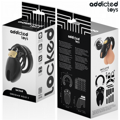 Addicted Toys Locked Obsidian Hold Penis Cage Size S - image 6