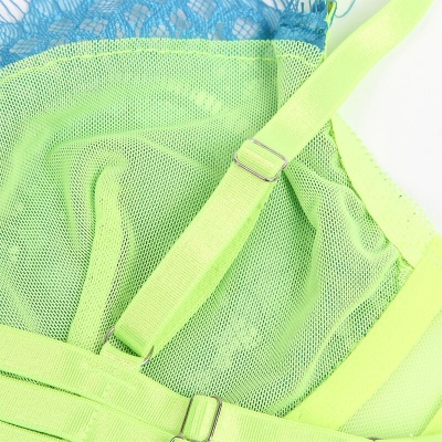 Subblime Green Eyelash Lace Bra Set L/XL - image 8