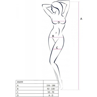 Passion BS099 Bodystocking White One Size - image 5