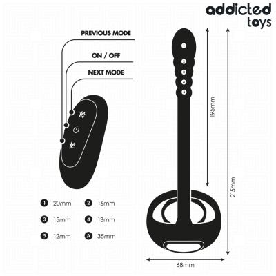 Addicted Toys P-Spot Vibrating Cock Ring Remote Control - image 7