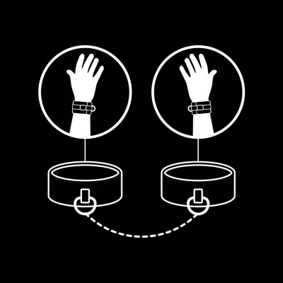 Fetish Submissive Vegan Leather Handcuffs - image 8