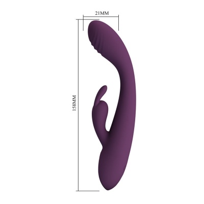 Pretty Love - Emma Rabbit Purple Vibrator With Stimulator - image 8