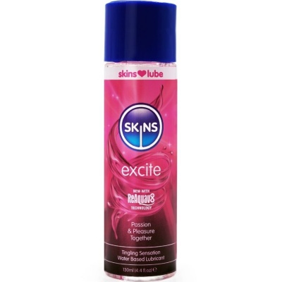 Skins Excite Water Based Lubricant 130ml Skins Excite Water Based Lubricant 130ml