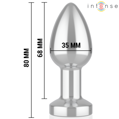 INTENSE Vibrating Metal Anal Plug LED Remote Size S - image 5