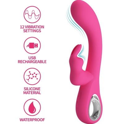 Pretty Love Novak Rabbit Vibrator Pink - image 2