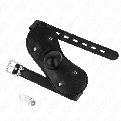 Kink Ball Gag Mouth Mask, Lock, Adjustable 42-60cm - image 2