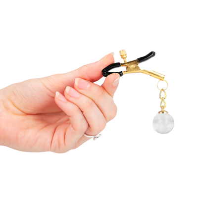 KINK Glass Bead Nipple Clamps Gold 6cm - image 4