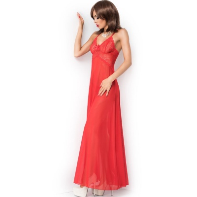 Chilirose Long Babydoll Red S/M