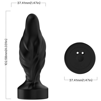 Armony Vibrator Anal Plug Remote Control Black - image 4