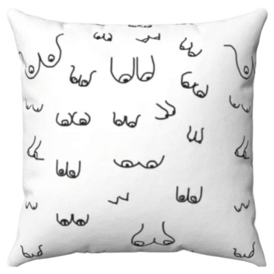 Diablo Picante Cushion Boobs 30 x 30cm White