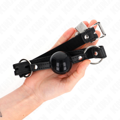 Kink Tpe Ball 4cm Gag with Black Lock - image 3