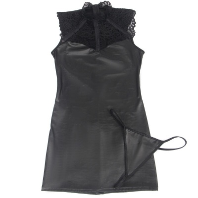 Subblime Sexy Leather Dress Black L/XL - image 4