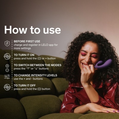 Lelo Ina Thrust Rabbit Vibrator - Purple - image 7