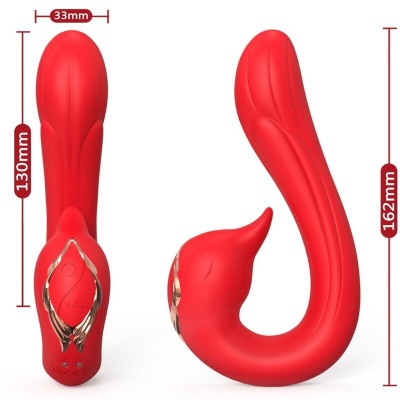 Armony Delfin Vibrator Multiposition Heat Red - image 2