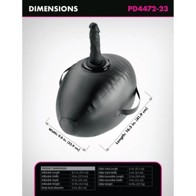 Fetish Fantasy Inflatable Ball with Dildo 41.9cm - image 5
