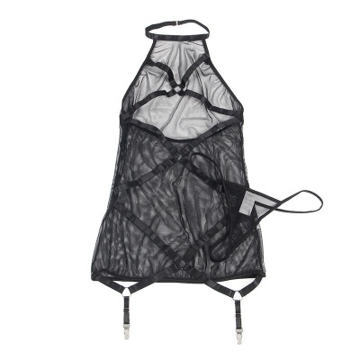 Sublime Transparent Halter Neck Dress Black L/XL - image 4
