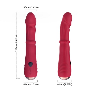 Armony Thermo-Adjustable A-Spot Vibrator Dildo Red - image 7