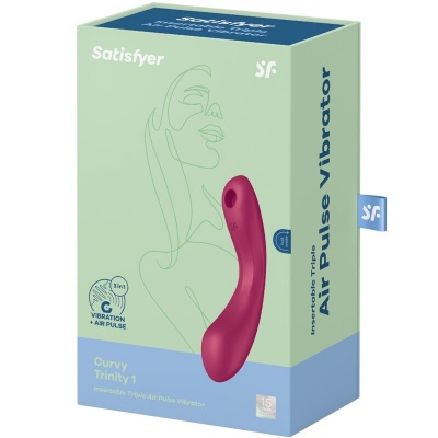 Satisfyer Curvy Trinity 1 Air Pulse Vibrator Red - image 10