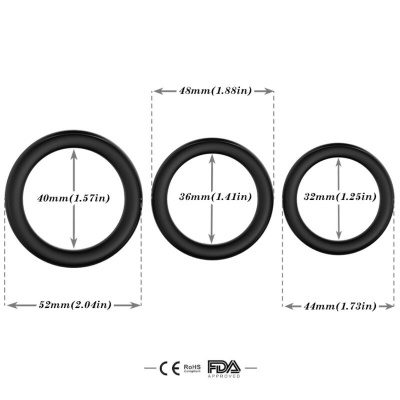 Armony Triple Silicone Ring Black - image 3