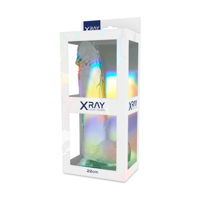X Ray Clear Dildo With Balls 22 CM - image 2