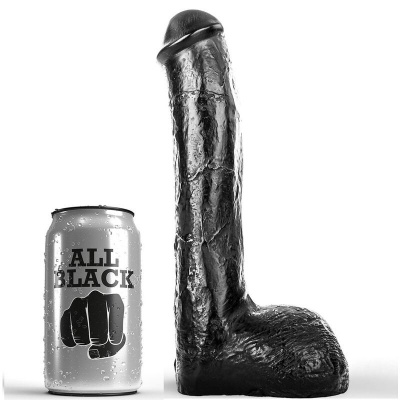 All Black Realistic Anal Dildo 23 CM