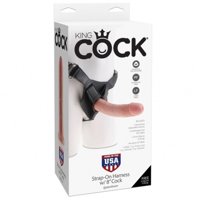 King Cock Harness with Realistic Penis, 20.3 cm - image 5