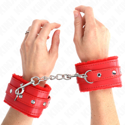 Kink Premium Fur Lined Restraints, Red - image 1