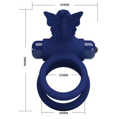Pretty Love Jamele Double Ring with Butterfly Stimulator - image 7
