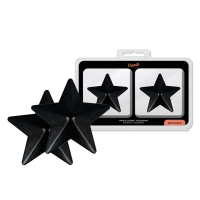 Coquette Chic Desire Nipple Covers Black Stars - image 1