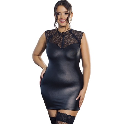 Subblime Sexy Leather Dress Black L/XL - image 1
