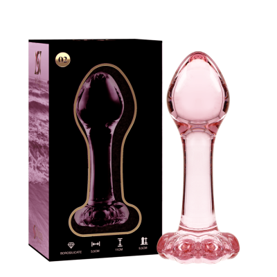 Model 2 Anal Plug Borosilicate Glass Pink 11 cm -o- 3.5 cm - image 2