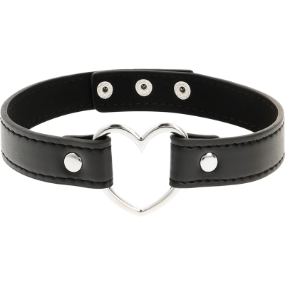 Coquette Chic Desire Vegan Leather Heart Necklace - image 3