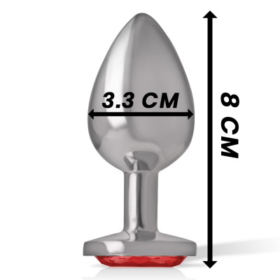 Intense - Metal Anal Plug With Red Crystal Size M - image 4