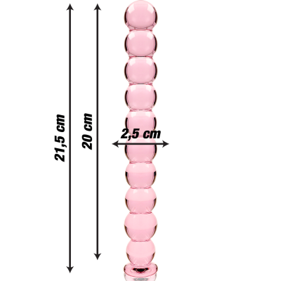 Nebula Series Model 22 Pink Glass Dildo 21.5cm - image 3