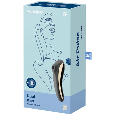 Satisfyer Dual Kiss Air Pulse Vibrator Black - image 4