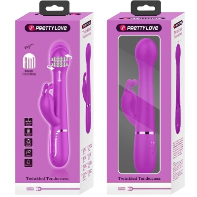 Pretty Love Dejon Rabbit Vibrator 3-in-1 Violet - image 11