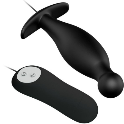Silicone Anal Plug 12 Vibration Modes Black - image 3