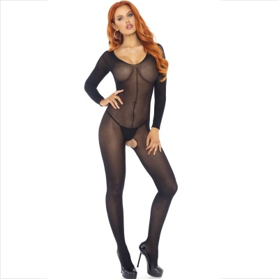 Leg Avenue Bodystocking Long Sleeve Black - image 4