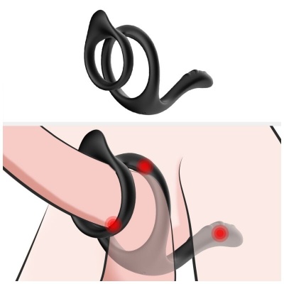 Armony Tail Double Anal Ring Black - image 3