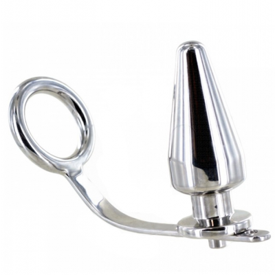 Steel Ring With Anal Plug 80 X 55 Mm